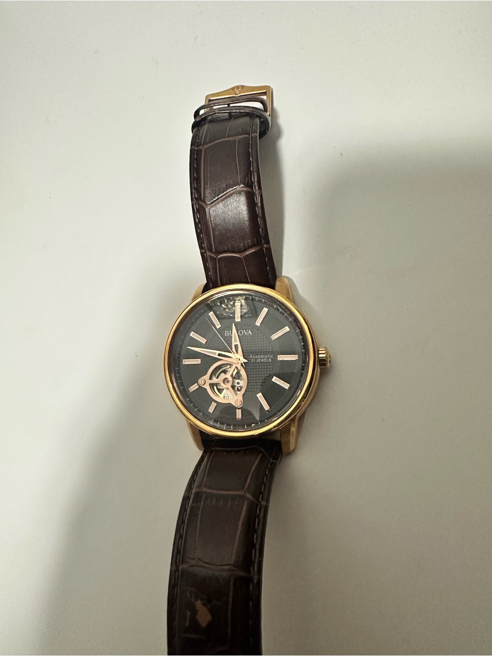 Bulova Open Heart Automatic Watch - Rose Gold - 45mm